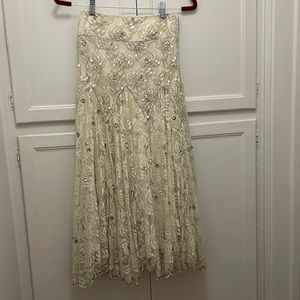 Free people lace beads and sequin skirt
